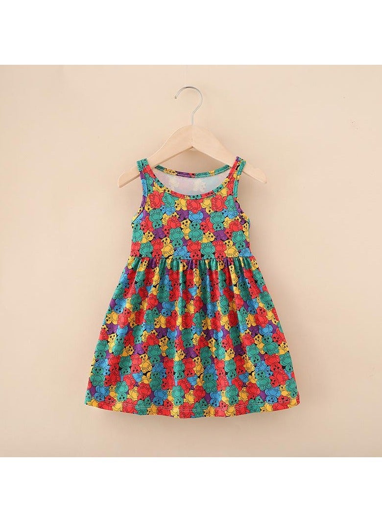 Loquat Summer Girls' Universal Printed A-line Dress 1PCS  - Image 1