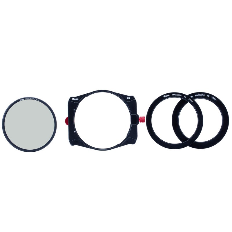 Kase K9 Slim 100mm Filter Holder Kit Includes Magnetic CPL 67mm 72mm 77mm 82mm Adapters