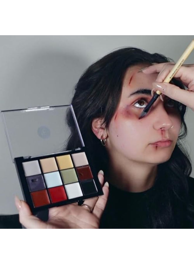Narrative Cosmetics 12Color Death FX Cream Palette Professional Quick Drying Waterproof SFX Makeup for the Stage Film Costumes Cosplay Halloween - Image 4
