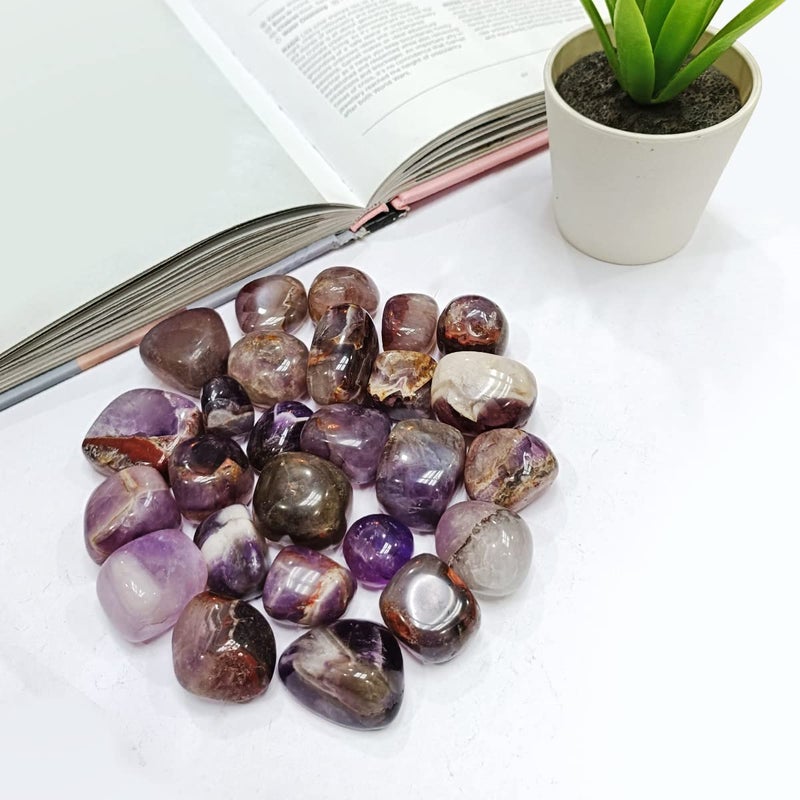 Shubhanjali Shubhanjali Natural Amethyst Tumble Stones for Reiki Stone Healing Crystal Purple Tumbled Gemstones 50 Grams  - Image 5