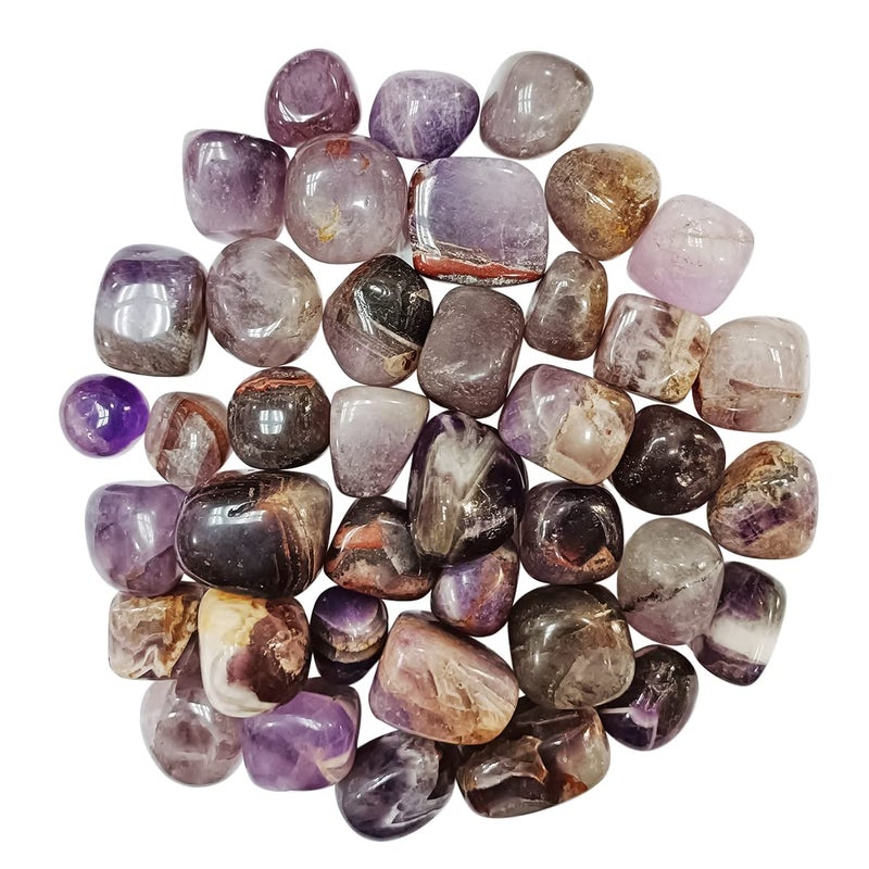 Shubhanjali Shubhanjali Natural Amethyst Tumble Stones for Reiki Stone Healing Crystal Purple Tumbled Gemstones 50 Grams  - Image 1