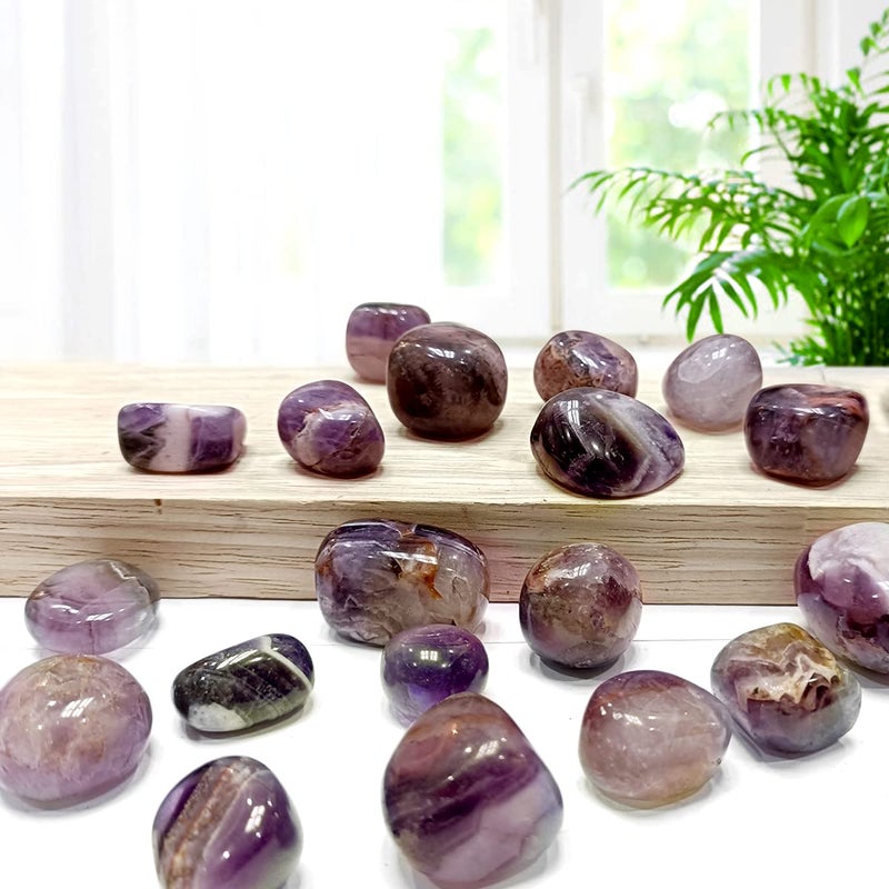Shubhanjali Shubhanjali Natural Amethyst Tumble Stones for Reiki Stone Healing Crystal Purple Tumbled Gemstones 50 Grams  - Image 4