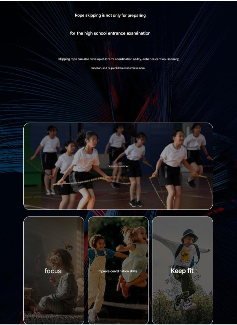 Generic Children's Lluminous Skipping Rope Luminous Toy Rechargeable Color Changing Primary School Students Beginners Kindergarten Fitness Equipment  - Image 3