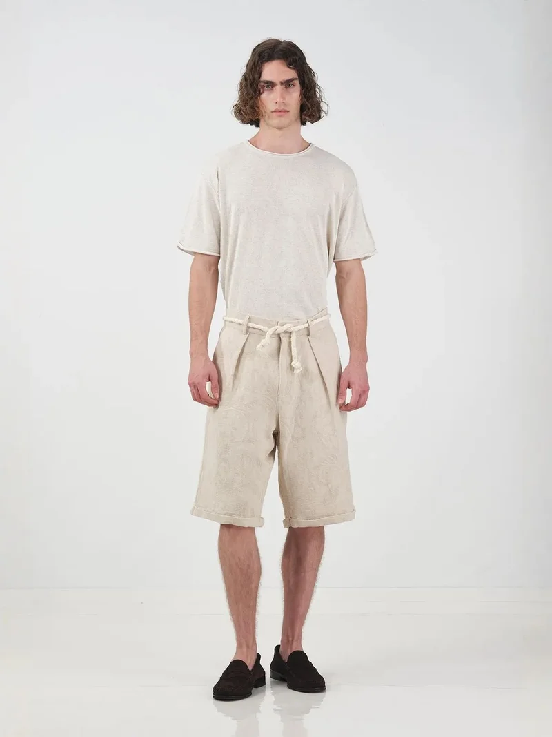 جيستو GIESTO Men's Long Relaxed Cotton Shorts