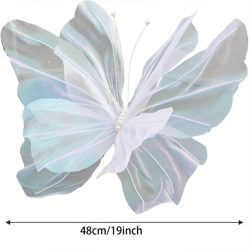 1pc Enormous Multicolored Butterfly With Iridescent Wings For Wedding Decor Party Home Celebrations Decorative Butterfly Decorations - Image 2