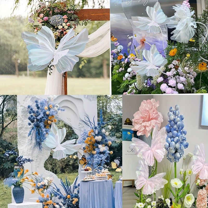 1pc Enormous Multicolored Butterfly With Iridescent Wings For Wedding Decor Party Home Celebrations Decorative Butterfly Decorations - Image 3