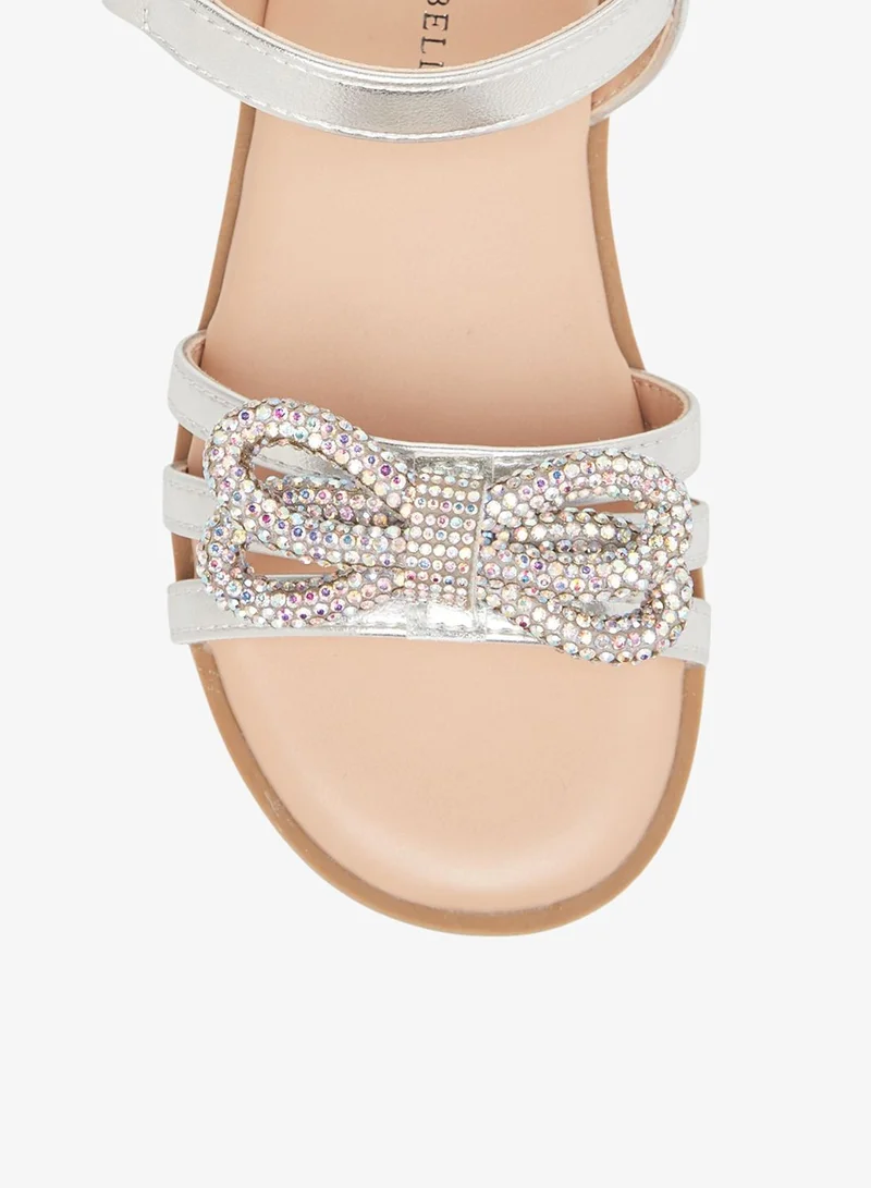 Flora Bella By Shoexpress Girls Metallic Sandals With Hook And Loop Closure Ramadan Collection