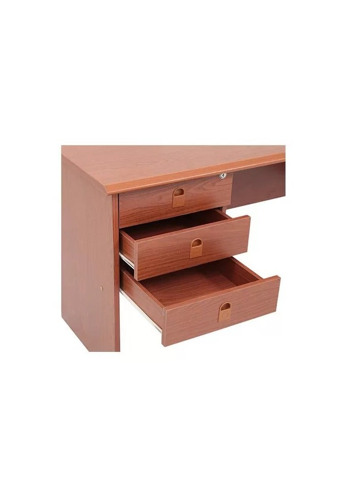 Galaxy Design Office Table with 2 Sided Drawers, Cherry Brown – 160 x 50 x 75 cm - Image 3