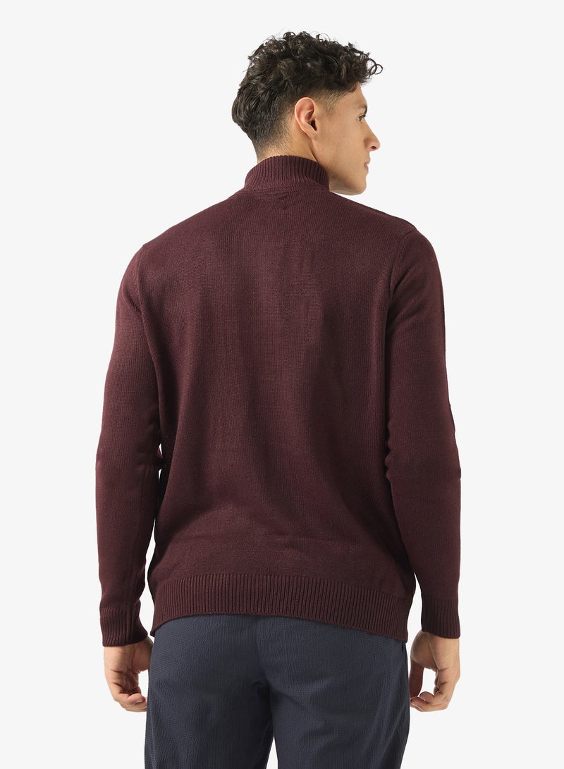 BRAVE SOUL Basic Half Zip Sweater - Image 2