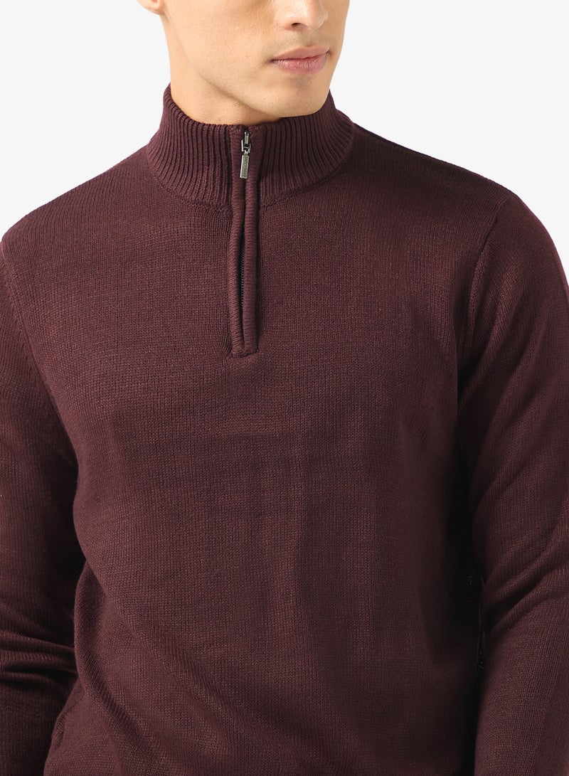 BRAVE SOUL Basic Half Zip Sweater - Image 3