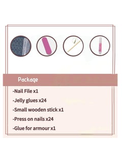 JOSQUEWNN Wearing Nails, Simple White-Edged French Foot Nails, Nail Pieces, Finished Nail Products  - Image 3