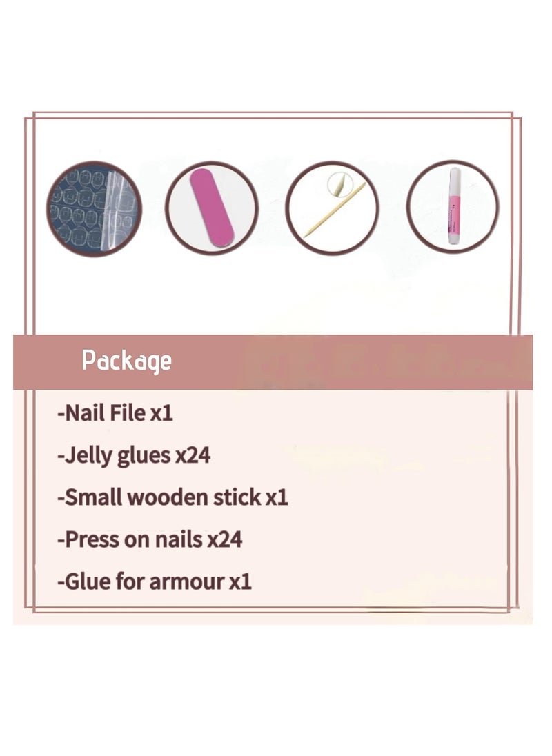 JOSQUEWNN Wearing Nails, Simple White-Edged French Foot Nails, Nail Pieces, Finished Nail Products  - Image 3