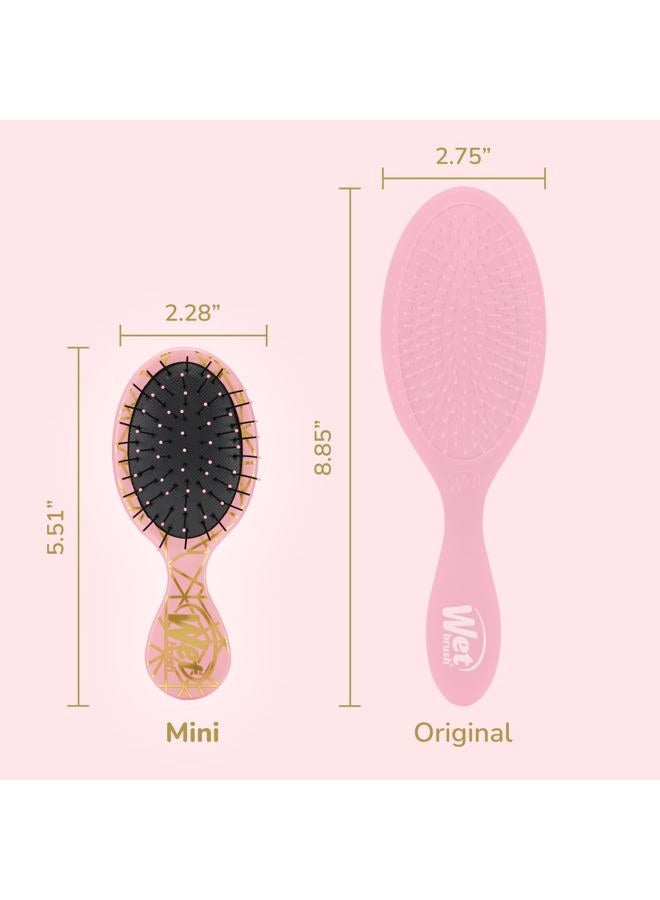 Wet Brush Mini Detangler Hair Brush, Peach - Image 4