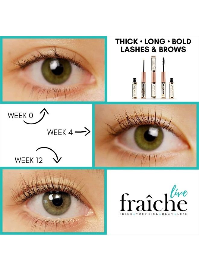 Live Fraiche USDA Organic castor oil eyelash growth serum with mascara tube, eyelash conditioner lash boost serum - Image 2