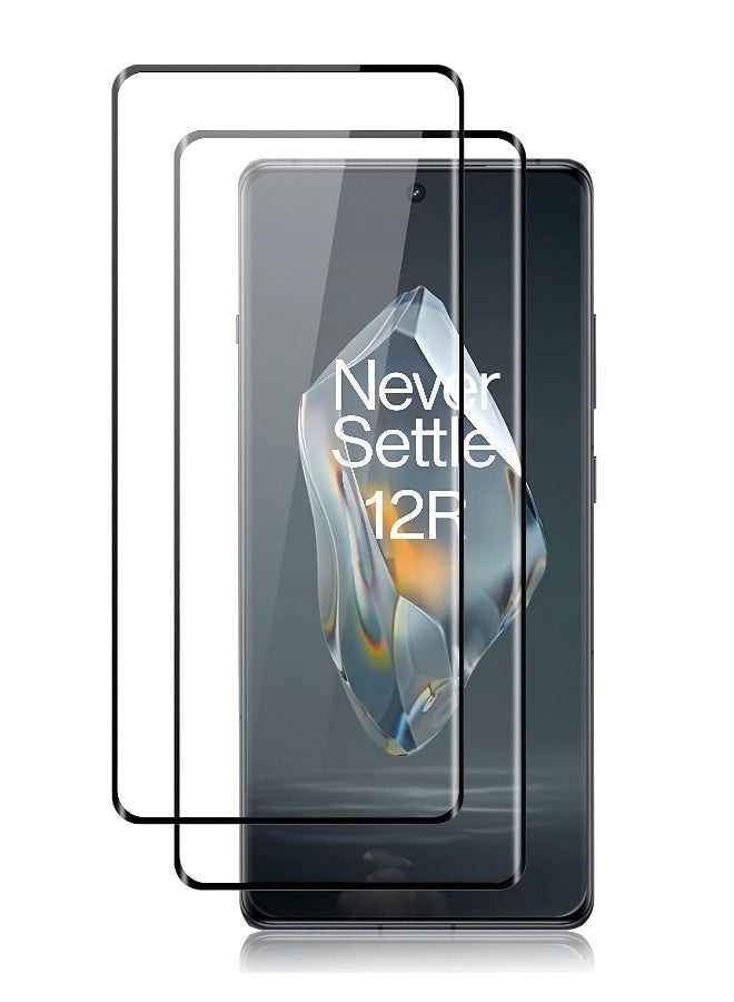 DUSALA Oneplus 12R 5G Screen Protector 9H Hardness 2-Pack 3D Curved Anti-Scratch Bubble Free Glass Friendly HD Clear Tempered Glass For Oneplus 12R 5G - Image 1