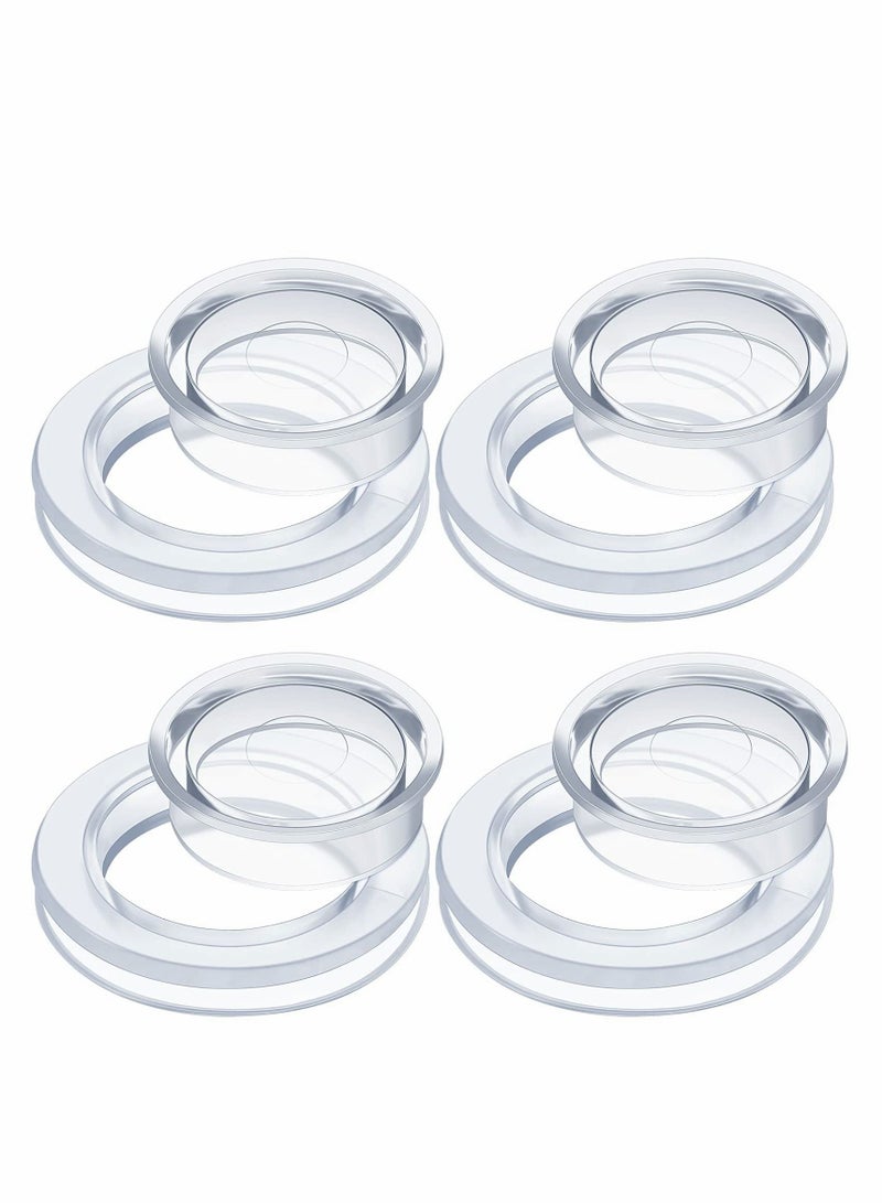 Y&D 2 Inch Patio Table Umbrella Hole Ring, Outdoor Garden With Cap Cover, Transparent Silicone, Used for Beach Stopper (Clear,4 Pcs)  - Image 1