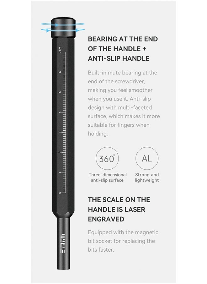 JAKEMY - JAKEMY JM-8180 Manual Mini Precision Screwdriver Set for Glasses, Hex and Flathead Screws - 47-in-1 Computer Repair Tool Kit (Black) - Image 1