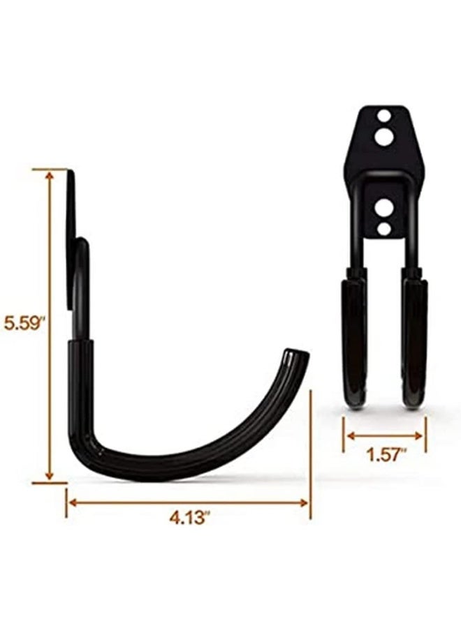 zoele Baby Stroller Hanger, 2 Pcs Black (Polyvinyl Chloride, Alloy Steel), Wall Mount, Heavy Duty Garage Tool Storage Organizer Utility Hooks, 77 lbs Weight Capacity, Stroller Holder - Image 4