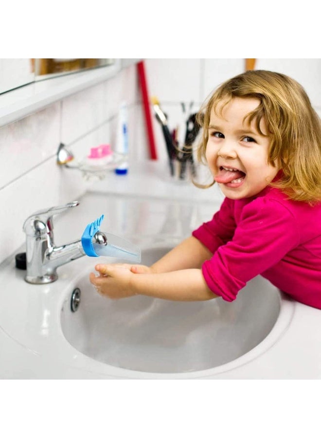 ECVV Faucet Extender for Kids & Toddlers 4 Pack - Sink Handle Extender with Leaf Shape Design for Kitchen Bathroom Sink Extension, Tap Faucet Extender for Kids Hand Washing Guide - Image 2