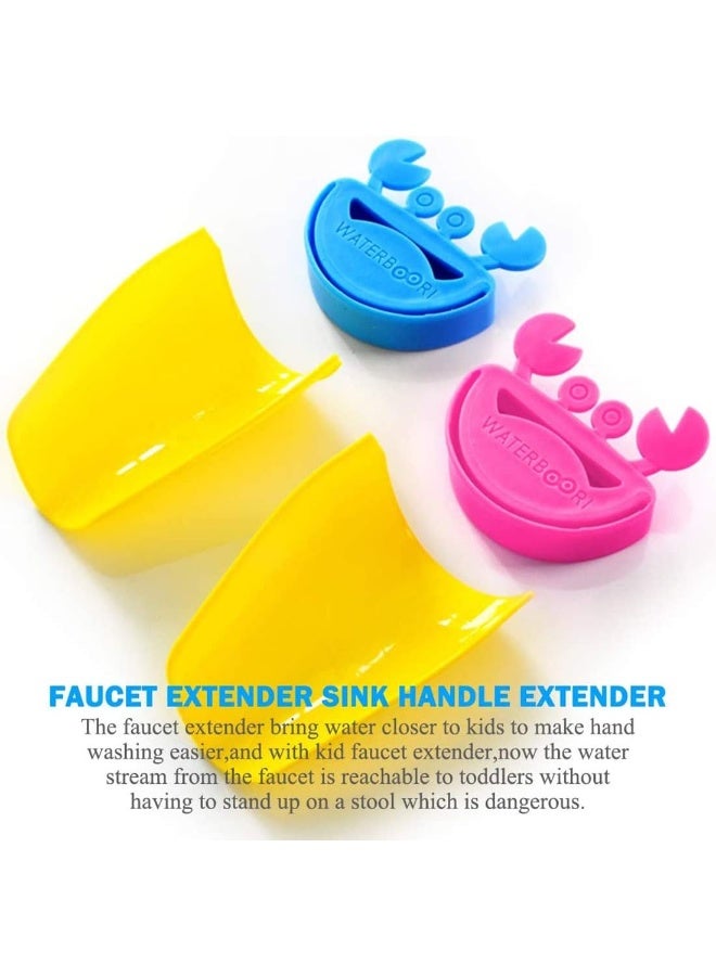 ECVV Faucet Extender for Kids & Toddlers 4 Pack - Sink Handle Extender with Leaf Shape Design for Kitchen Bathroom Sink Extension, Tap Faucet Extender for Kids Hand Washing Guide - Image 5