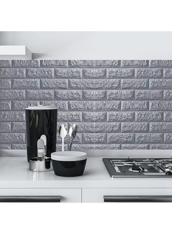 Rylan Self-Adhesive Waterproof PE Foam 3D Wall Panels Wallpaper Sticker for Bathroom, Living Room, and Home Decoration (70 x 77cm, Appx. 5.8Sq Feet)-1 Piece - Image 2