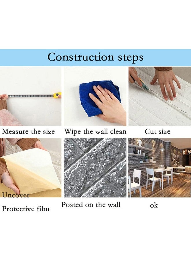 Rylan Self-Adhesive Waterproof PE Foam 3D Wall Panels Wallpaper Sticker for Bathroom, Living Room, and Home Decoration (70 x 77cm, Appx. 5.8Sq Feet)-1 Piece - Image 4