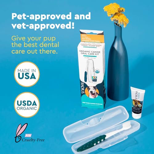 RADIUS Canine Oral Care Kit, Includes 1 Pet Toothbrush, 1 Critter Case, and 0.8 oz Canine Pet Toothpaste, Firm Bristle & Non Toxic Toothpaste for Dogs - Image 5