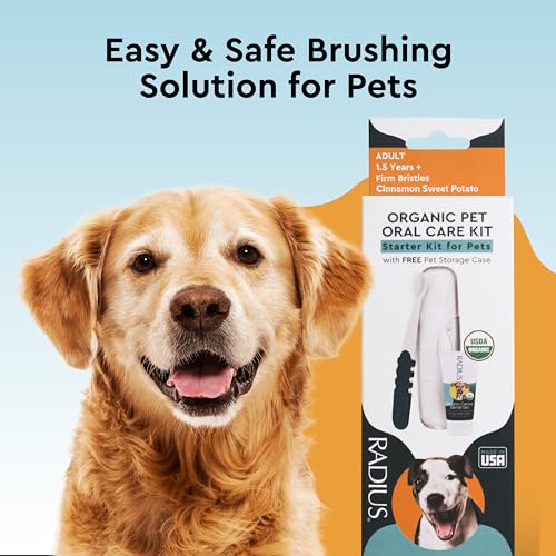 RADIUS Canine Oral Care Kit, Includes 1 Pet Toothbrush, 1 Critter Case, and 0.8 oz Canine Pet Toothpaste, Firm Bristle & Non Toxic Toothpaste for Dogs - Image 3