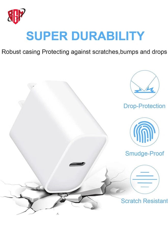 iPhone Fast Charger Block [1 Pack] 20W USB C Wall Charger PD Adapter Compatible with iPhone 14//14 Pro/14 Pro Max/14 Plus/13/12/11/Xs Max/XR/X/SE, iPad Pro/Mini, Galaxy, Google Pixel 5/4/3 and More
