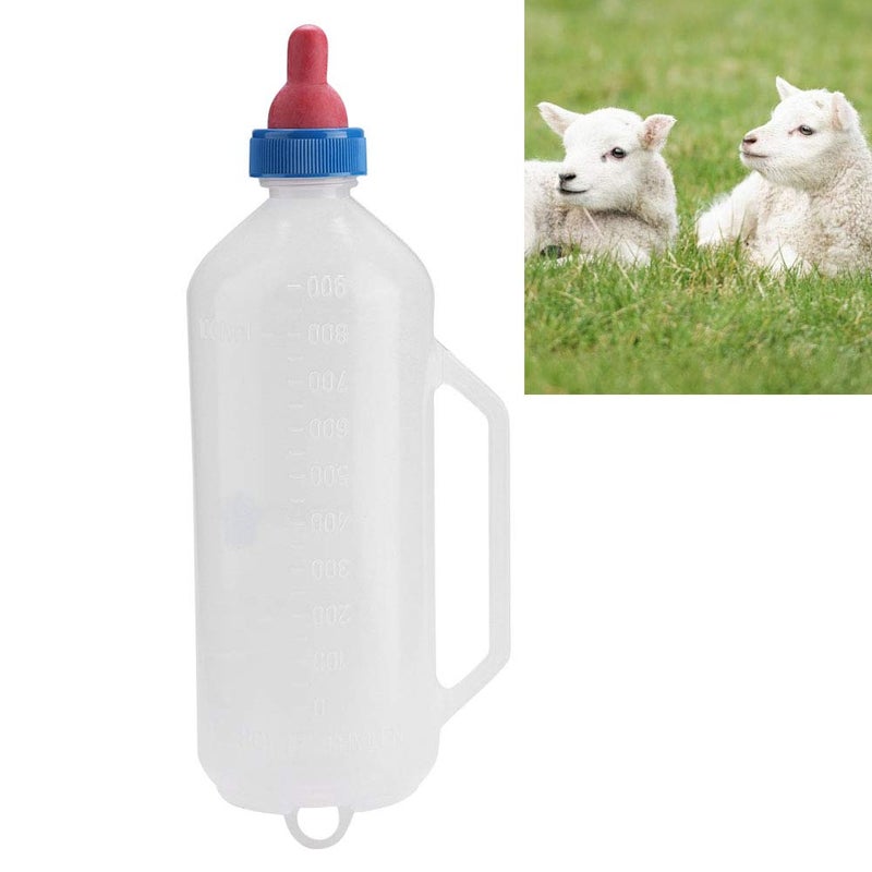 Tnfeeon 1L Baby Lamp Milk Feeder Bottle, Little Goat Calf Sheep Feeding Nursing Bottle Cup with Handle - Image 1