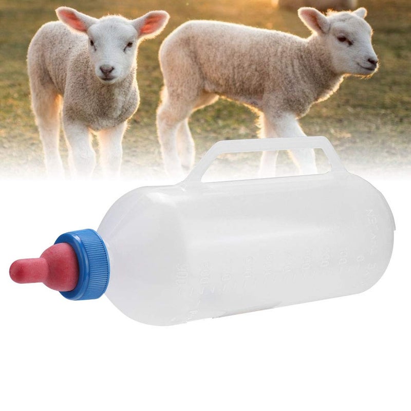 Tnfeeon 1L Baby Lamp Milk Feeder Bottle, Little Goat Calf Sheep Feeding Nursing Bottle Cup with Handle - Image 2