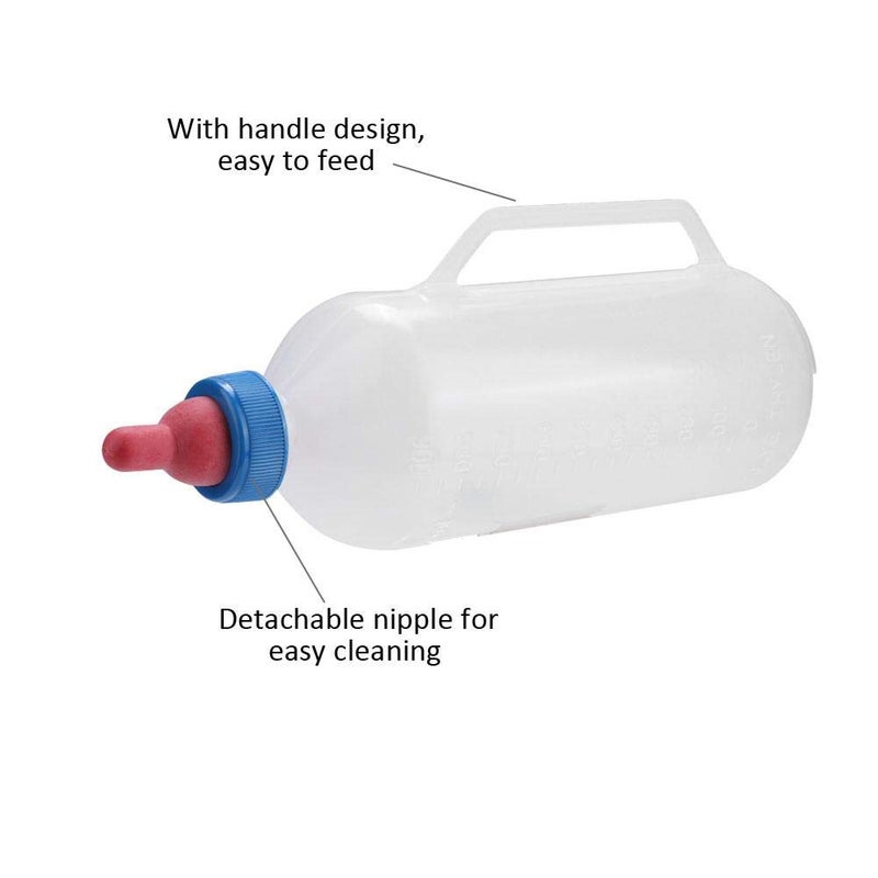 Tnfeeon 1L Baby Lamp Milk Feeder Bottle, Little Goat Calf Sheep Feeding Nursing Bottle Cup with Handle - Image 4