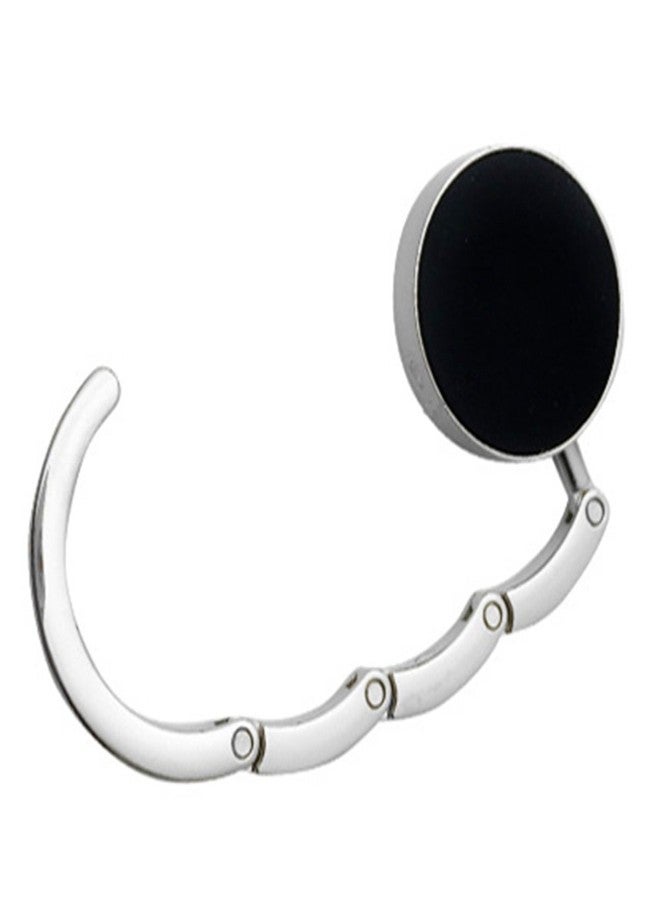 جيولبيوتي خطافات حقائب يد من Jewelbeauty، حامل للطاولة والمكتب، خفيف الوزن، مزين بحجر كريستالي على شكل قلب، قابل للطي، حقيبة كتف، حقيبة يد، علاقة فورية لتخزين الحقائب للنساء والفتيات (أسود) - Image 2