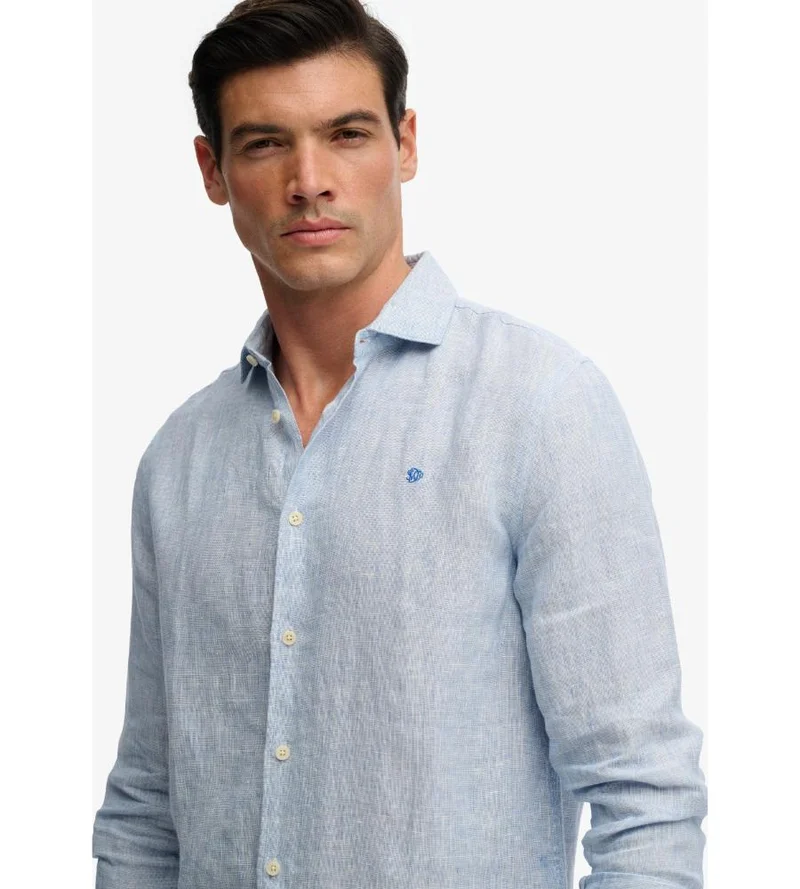 سوبر دراي Riviera Long Sleeve Linen Shirt