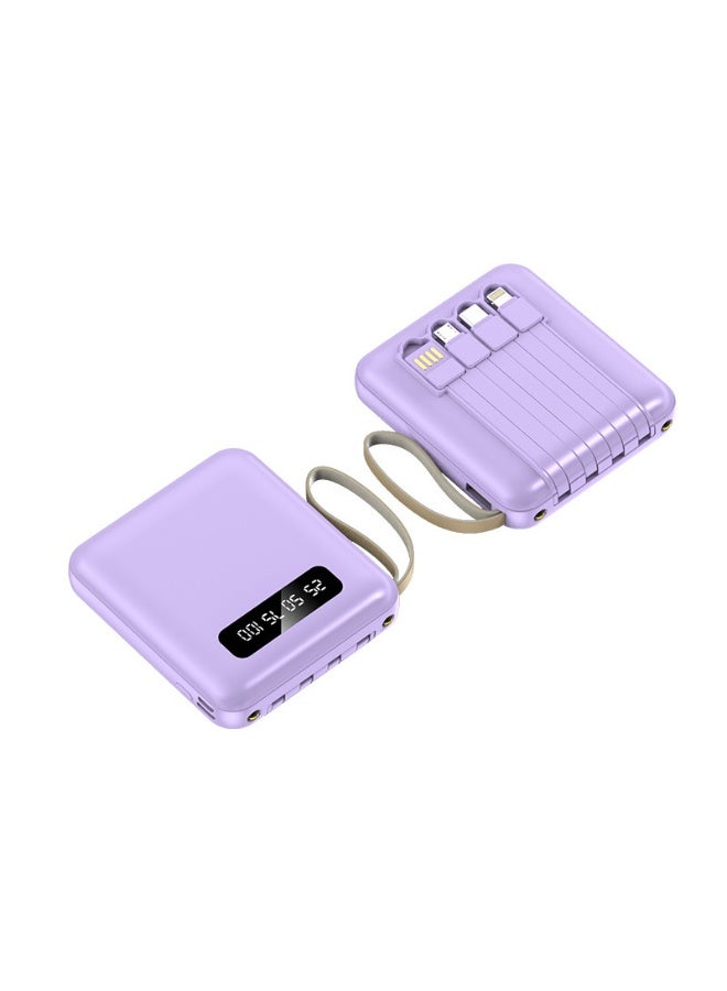 10,000mAh Power Bank with Digital Display and Built-in Cable, High-Capacity Mini Portable Charger - Image 5