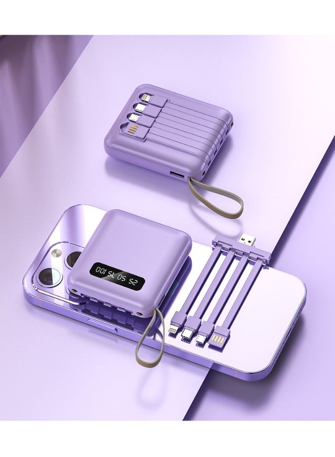 10,000mAh Power Bank with Digital Display and Built-in Cable, High-Capacity Mini Portable Charger - Image 2