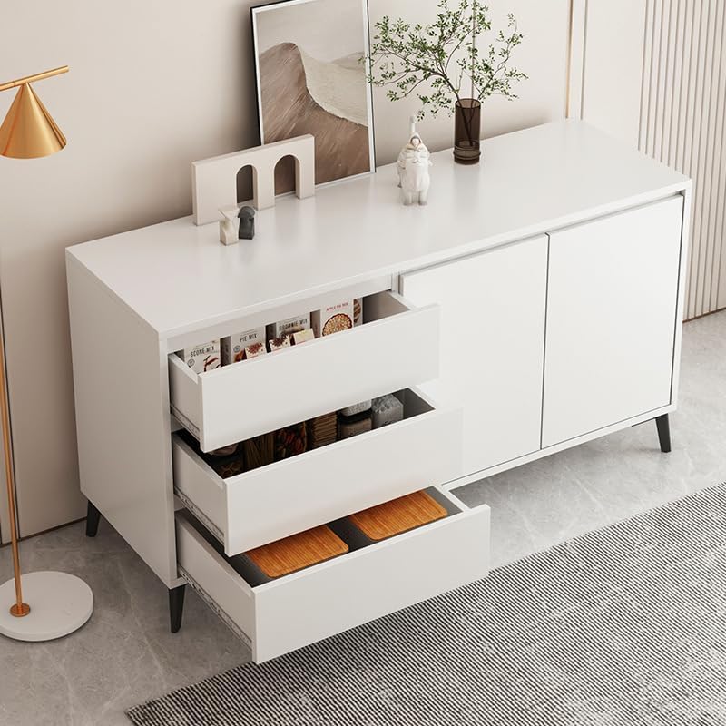 Sideboard Cabinet,Storage Drawer Unit, Closet Organizer with 2 Doors 3 Drawers Adjustable Shelves,Multifunctional Console Cabinet for Living Room, Kitchen, Dinning Room (140 x 40x 75 CM)（DSG044） - Image 4