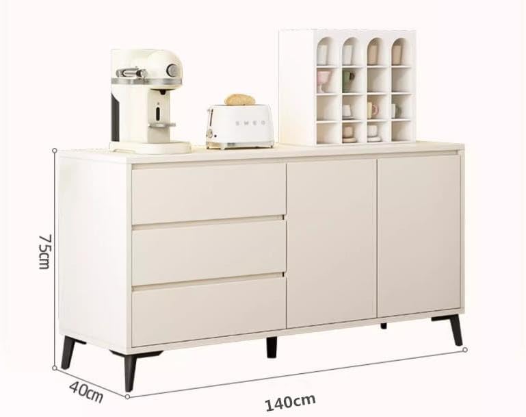 Sideboard Cabinet,Storage Drawer Unit, Closet Organizer with 2 Doors 3 Drawers Adjustable Shelves,Multifunctional Console Cabinet for Living Room, Kitchen, Dinning Room (140 x 40x 75 CM)（DSG044） - Image 2