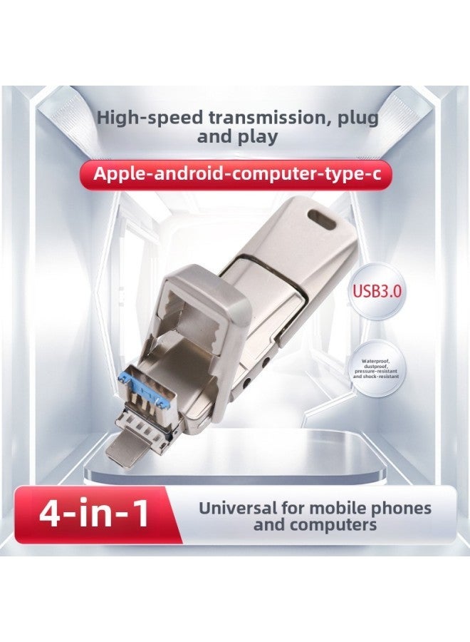 U Disk Pingguo OTG Computer Type-C Mobile Phone 1TB Multifunctional E-commerce Hot 2TB-Color:Cross [For Apple Android Typec Computer]-Capacity:512gb - Image 3