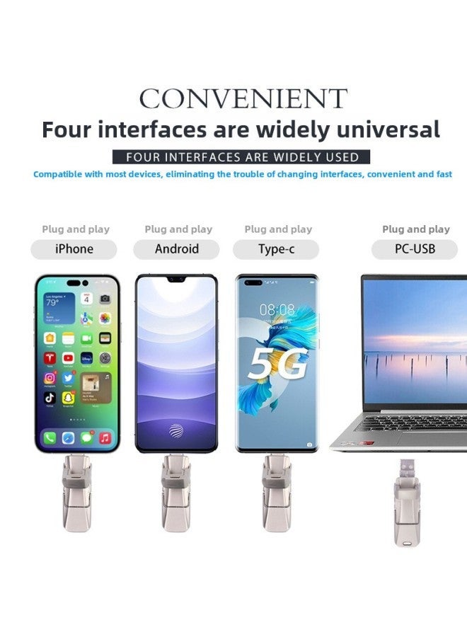 U Disk Pingguo OTG Computer Type-C Mobile Phone 1TB Multifunctional E-commerce Hot 2TB-Color:Cross [For Apple Android Typec Computer]-Capacity:512gb - Image 5