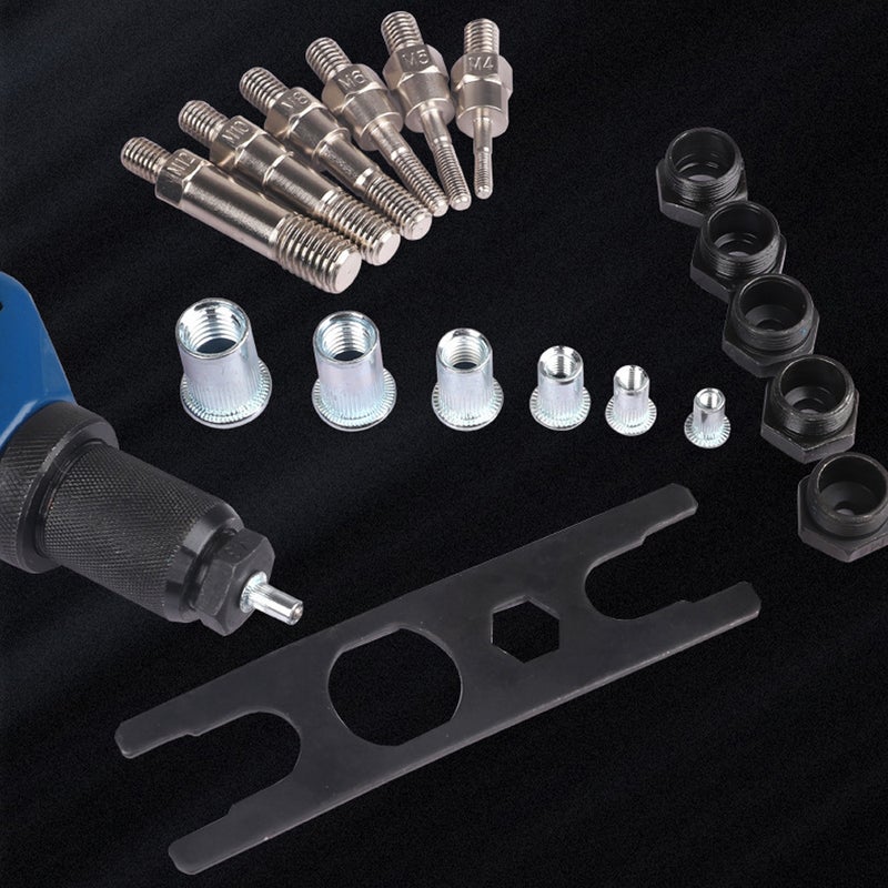 Hand Riveter: Ergonomic Handle With Double Compound Hinge - Quick-Change Heads High Strength Manual Rivet Machine for Sheet Metal Processing - Image 5