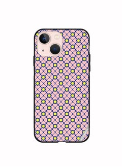 Protective Case Cover For Apple iPhone 14 Plus Abstract Clover Leaves Geometric Retro Design Multicolour