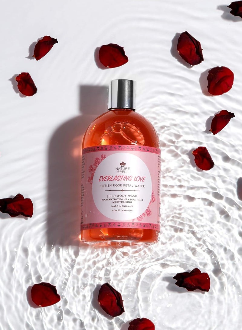 Nature Spell Nature Spell British Rose Petal Water Jelly Body Wash 500ml – Luxurious Floral Cleanser for Soft, Radiant Skin  - Image 2