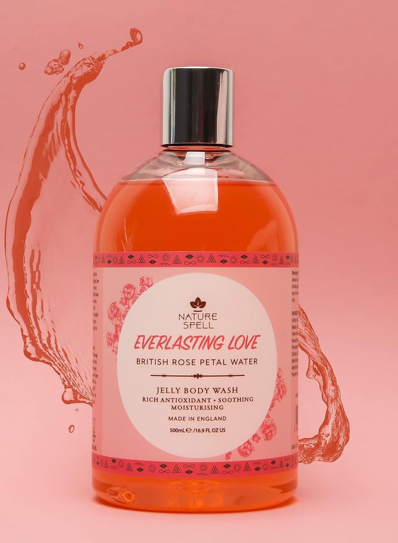 Nature Spell Nature Spell British Rose Petal Water Jelly Body Wash 500ml – Luxurious Floral Cleanser for Soft, Radiant Skin  - Image 4