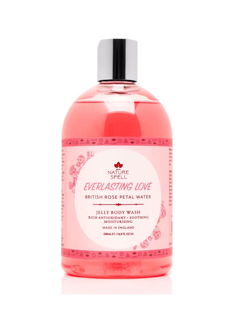 Nature Spell Nature Spell British Rose Petal Water Jelly Body Wash 500ml – Luxurious Floral Cleanser for Soft, Radiant Skin  - Image 1