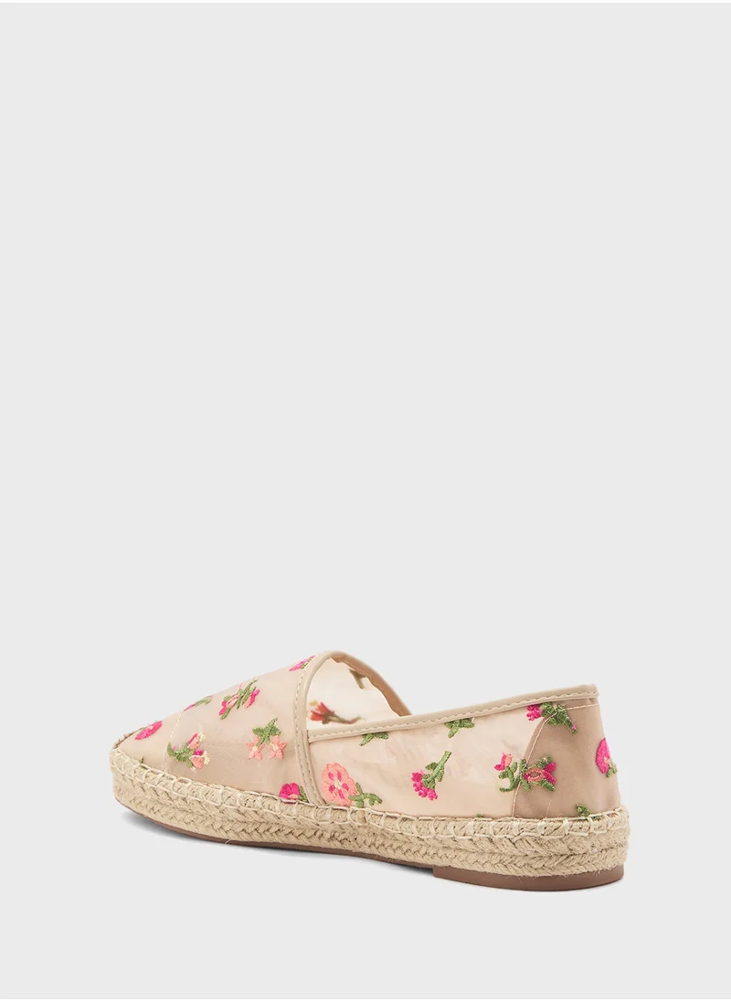 جينجر Floral Mesh Espadrille