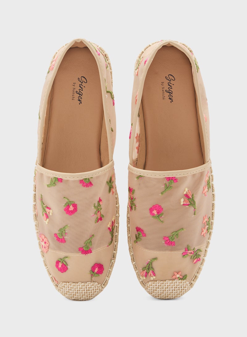 Ginger Floral Mesh Espadrille  - Image 4