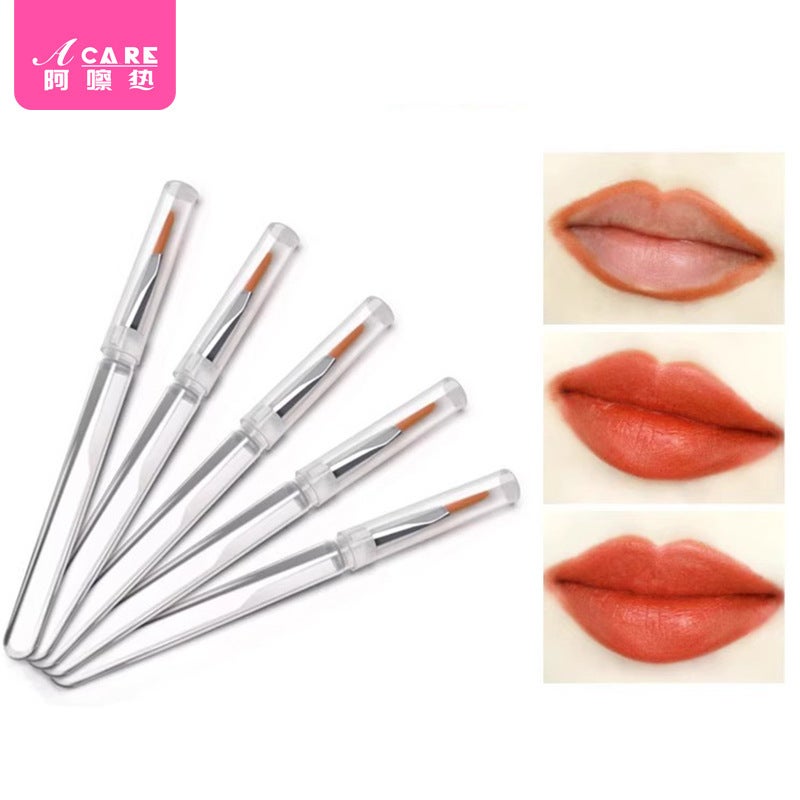 /10Y Lip Brush Fc1S74 - Transparent With Cover, Mini Lipstick Brush, Portable Makeup Brush - Image 3