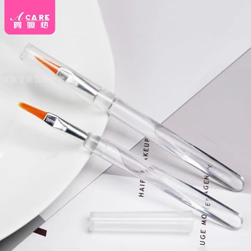 /10Y Lip Brush Fc1S74 - Transparent With Cover, Mini Lipstick Brush, Portable Makeup Brush - Image 2