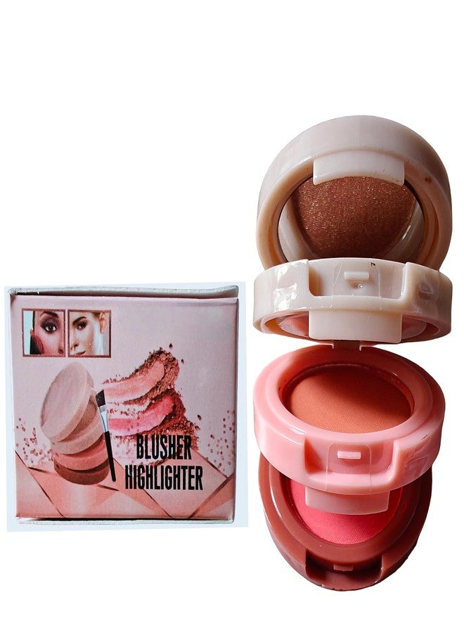 CEUTA Professional Long Lasting Waterproof 3in1 Makeup Blusher & Highlighter For Girls & Women. - Image 3